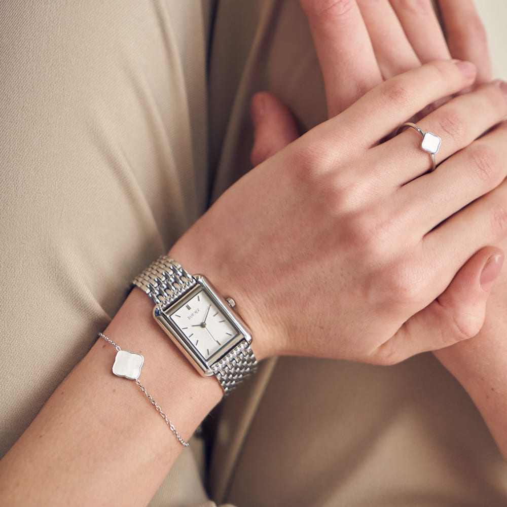 Flora Silver White Bracelet - изображение 4