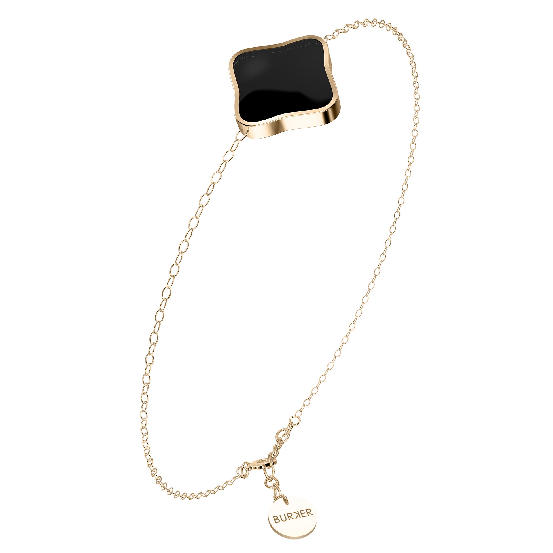 Flora Gold Black Bracelet