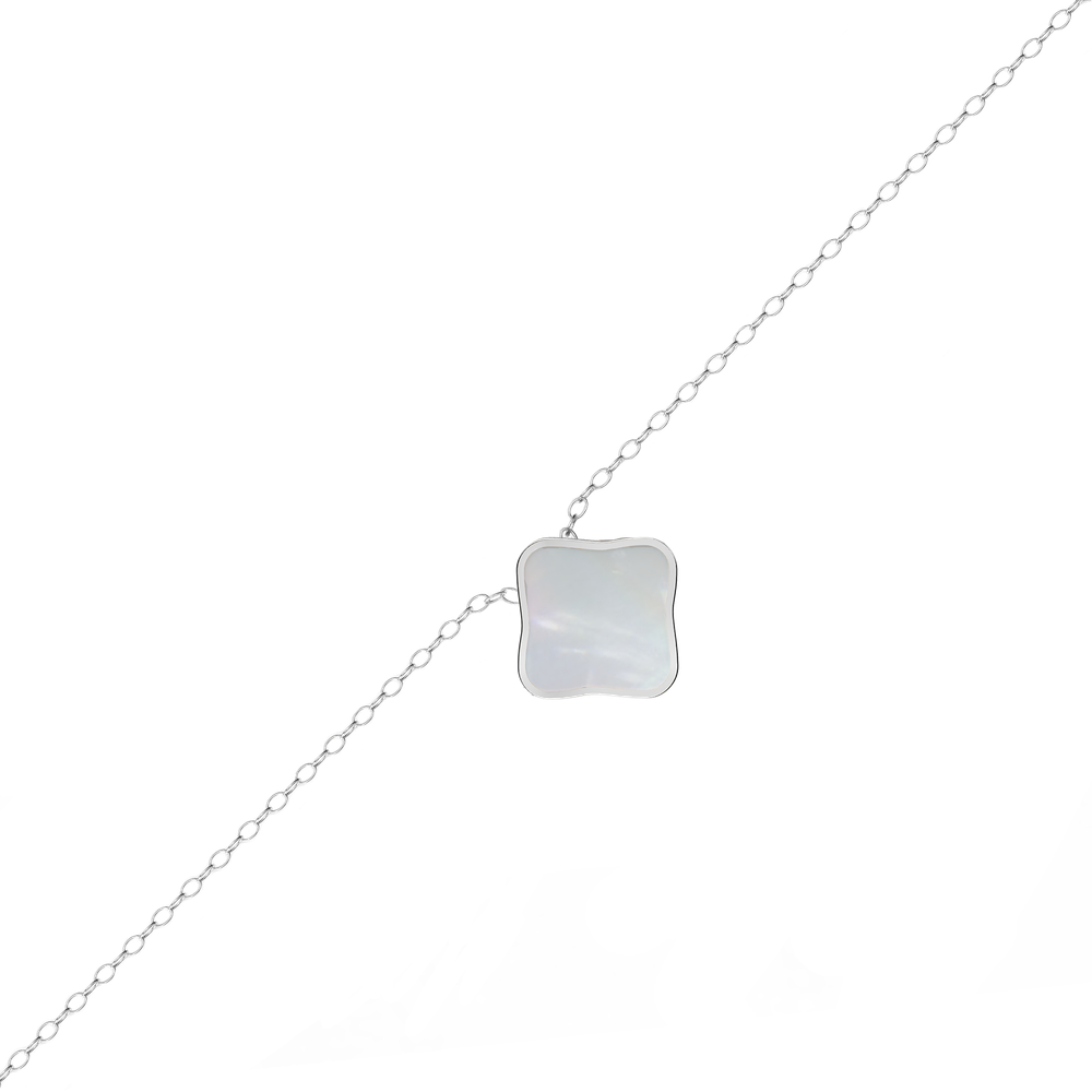 Flora Silver White Necklace - изображение 2