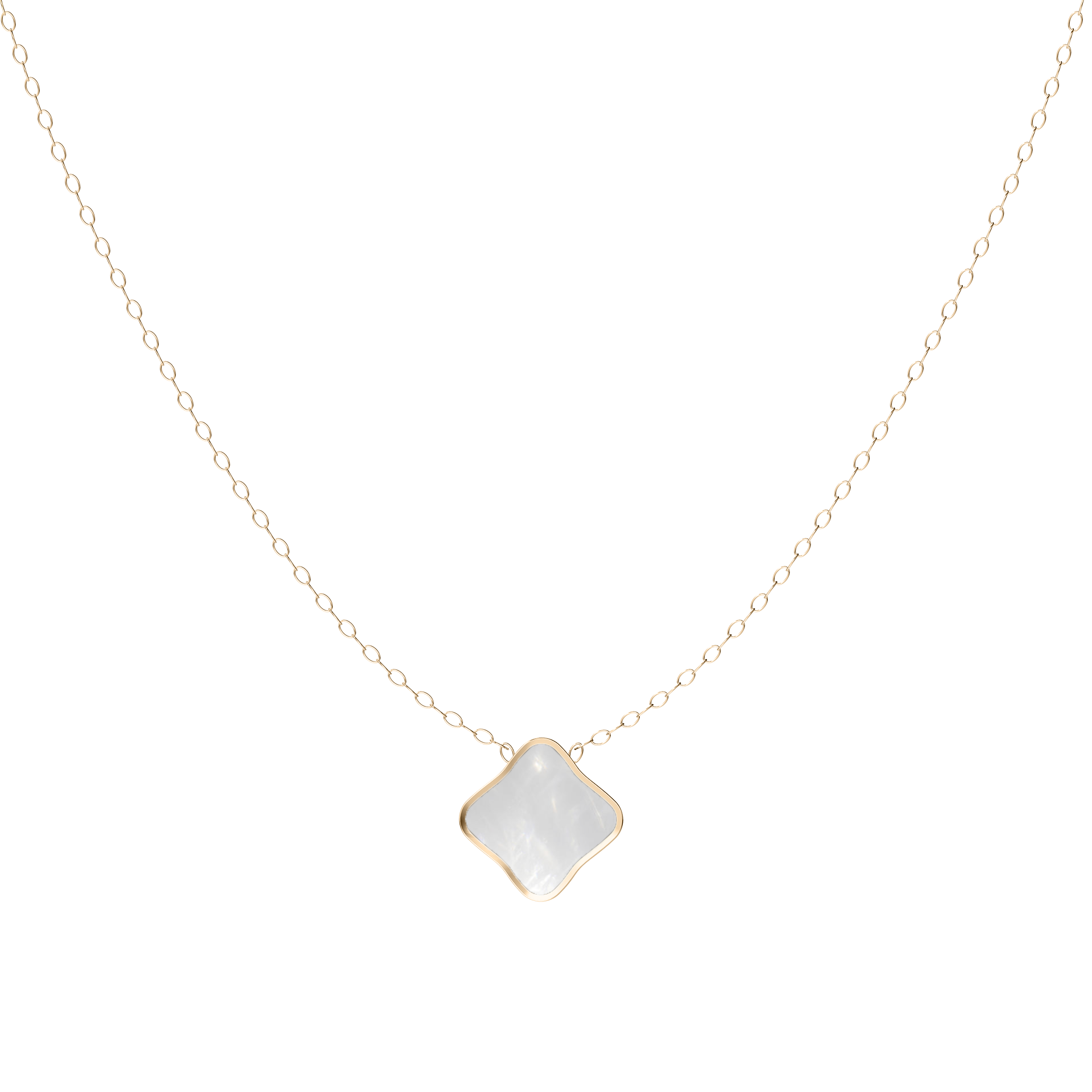 Flora Gold White Necklace