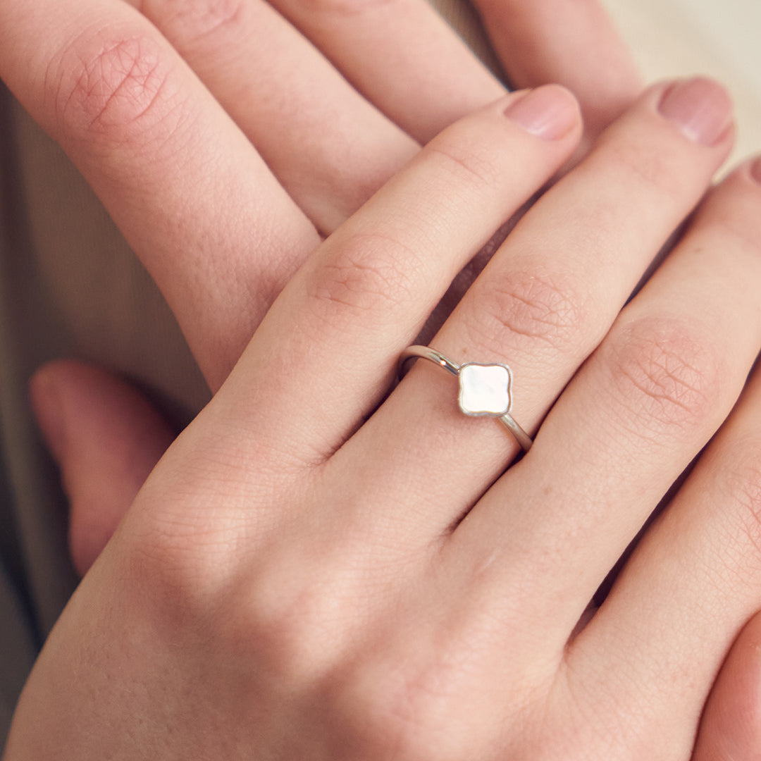 Flora Silver White Ring - изображение 2