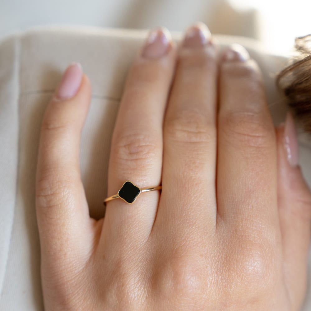 Flora Gold Black Ring - изображение 2