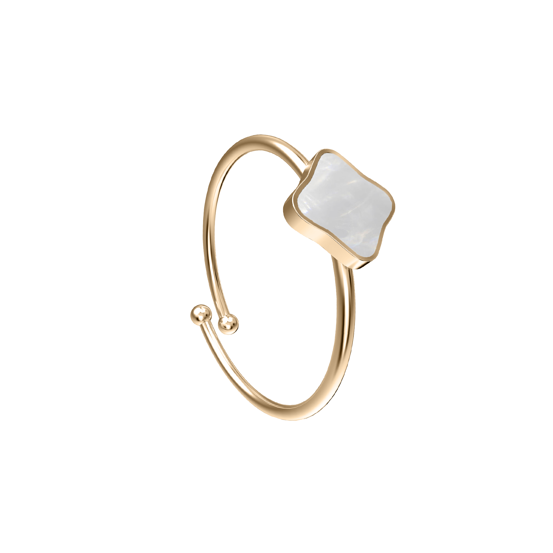 Flora Gold White Ring