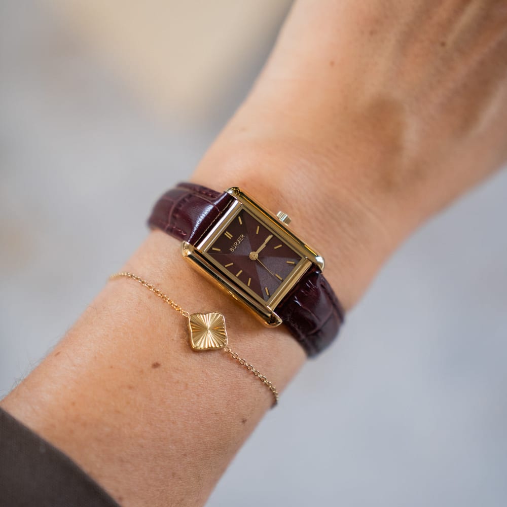 Olivia Gold Burgundy Leather - изображение 6