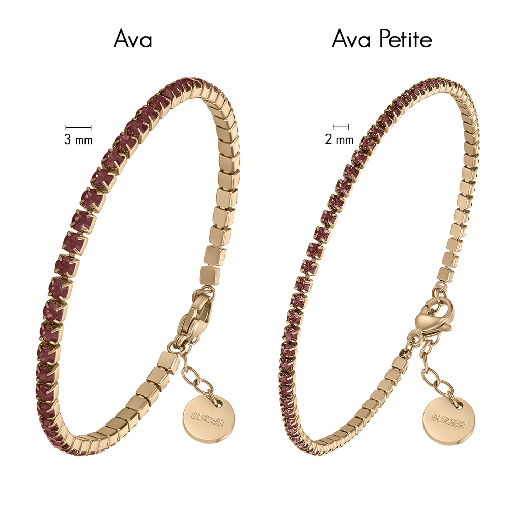Ava Petite Gold Burgundy Bracelet - изображение 3