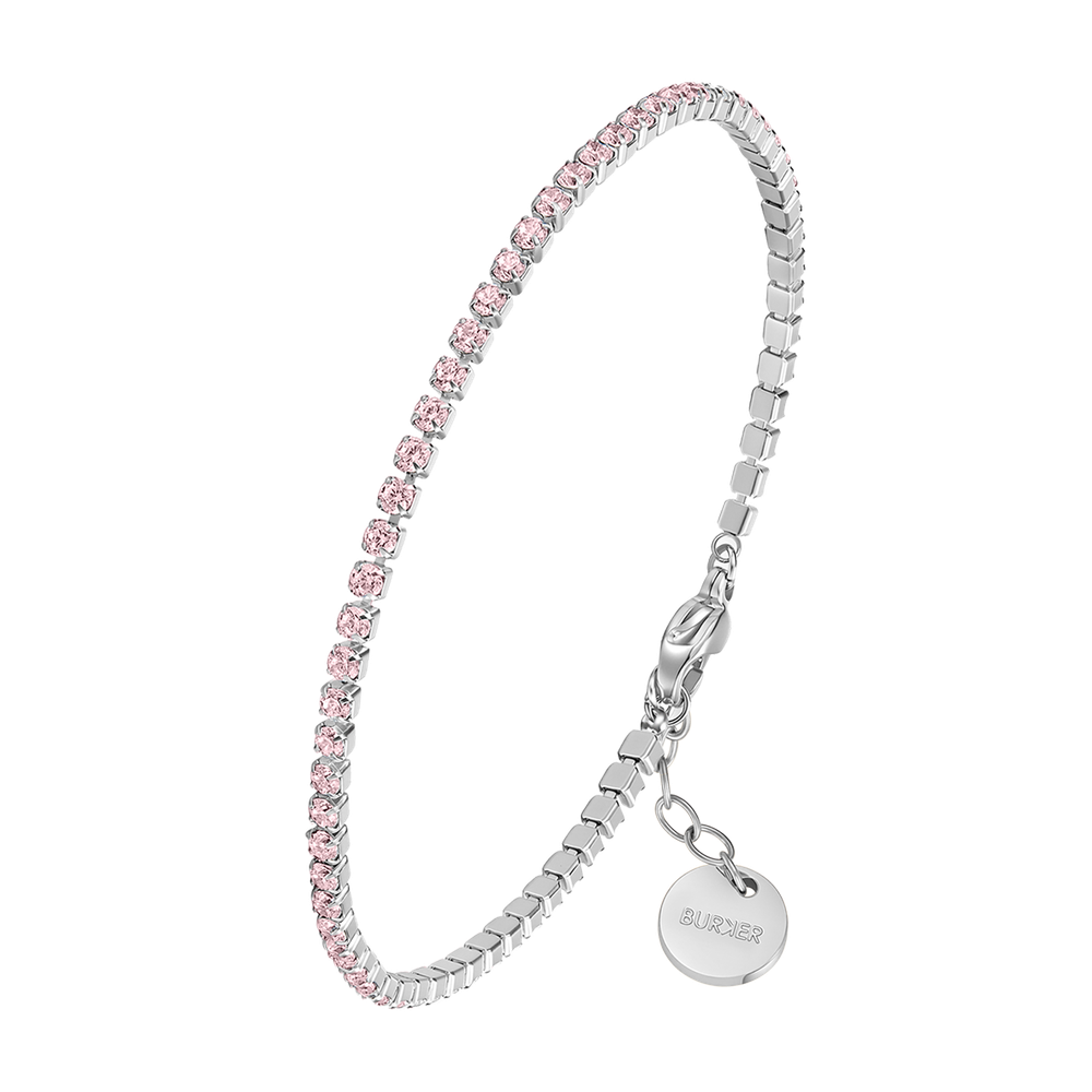 Ava Petite Silver Pink Bracelet
