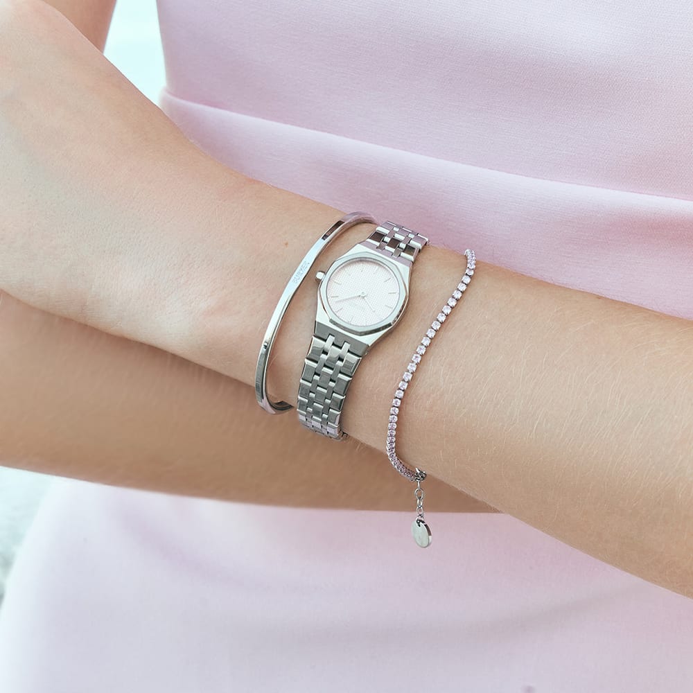 Ava Petite Silver Pink Bracelet - изображение 2